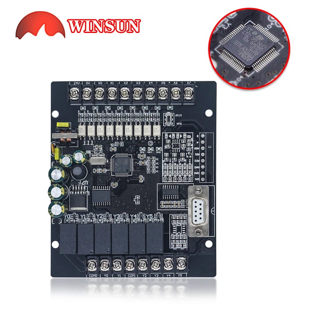 FX1N-14MR DC24V плата реле мощности 8 в 6 out аналоговый выход 2DA 0-10V Modbus включена - купить по