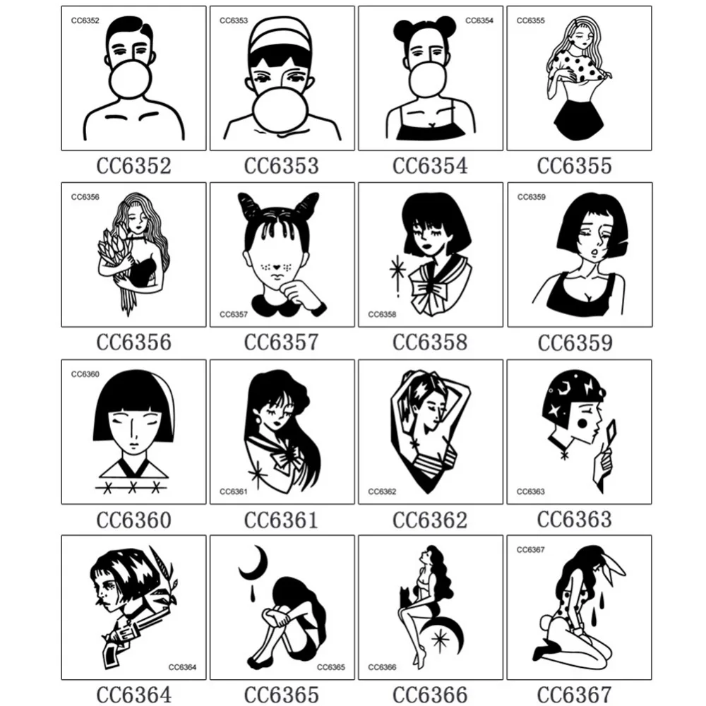 5 шт. временные тату-наклейки для девочек 6 х6 см | Красота и здоровье