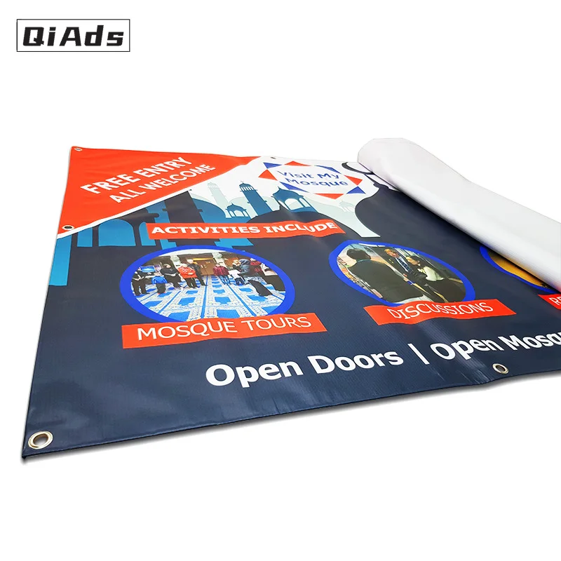 QiAds Sto индивидуальный рекламный размер изображение дизайн фоновая печать ПВХ