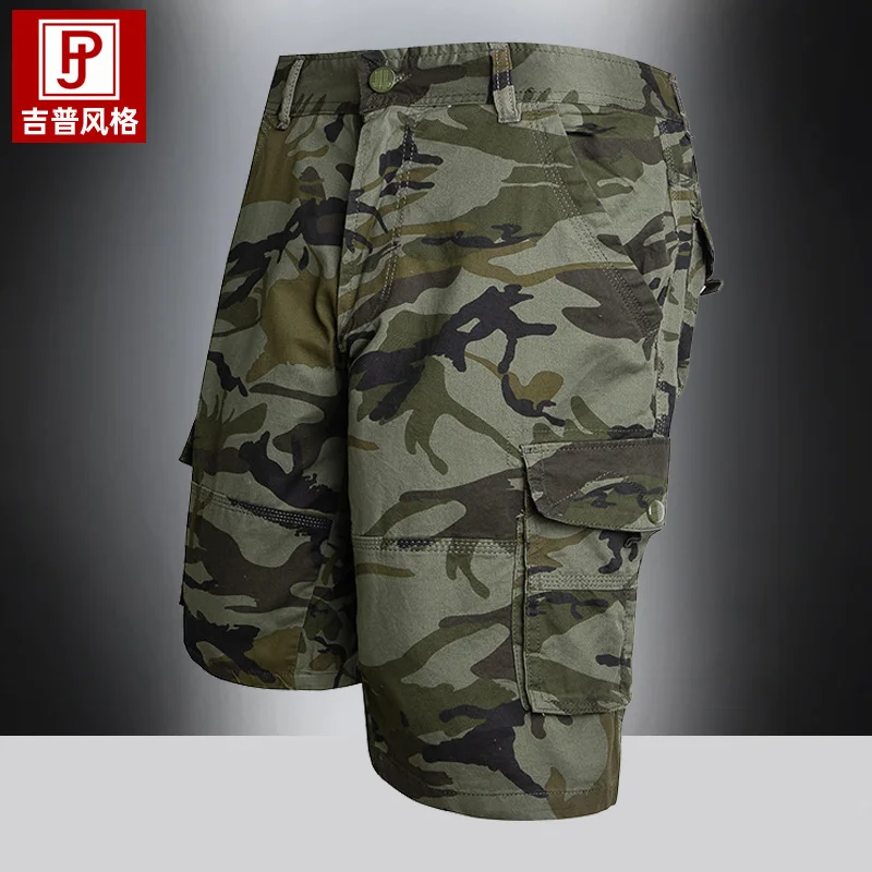 

2023 Summer Men's Cargo Shorts Cotton Bermuda Half Pants Hot Sale Army Military Tactical Work Multi-pocket Short Pants Baggy 40