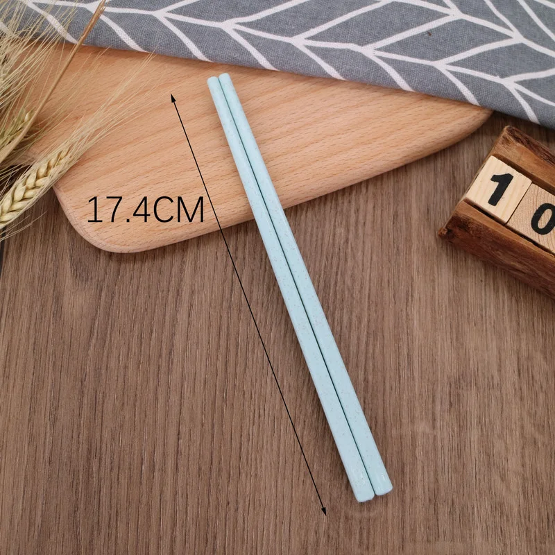 1 Pair Wheat Straw Non-Slip Chopsticks Portable Travel Chop Stick Reusable Food Sticks for Sushi Food Tableware Chinese Gift images - 6