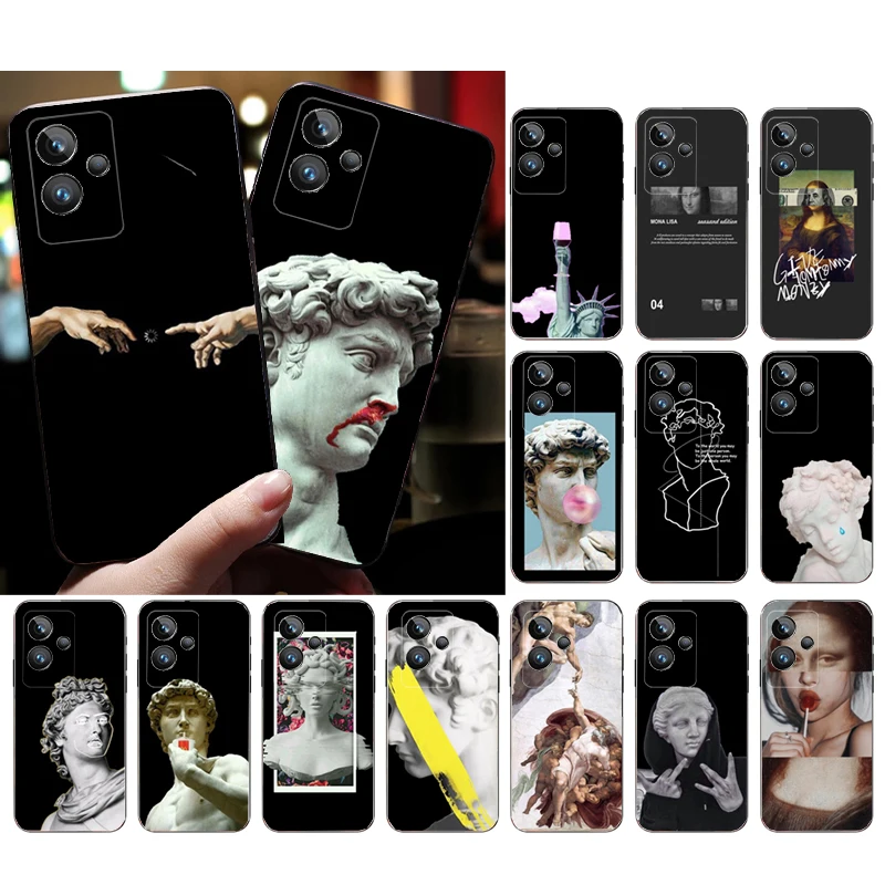 

Art Lines David Mona Lisa Phone Case for OPPO Realme 10 Pro Plus 9 8 7 6 Pro 6i GT 2 Pro X2 Pro C21Y C11 X3 SuperZoom GT Master