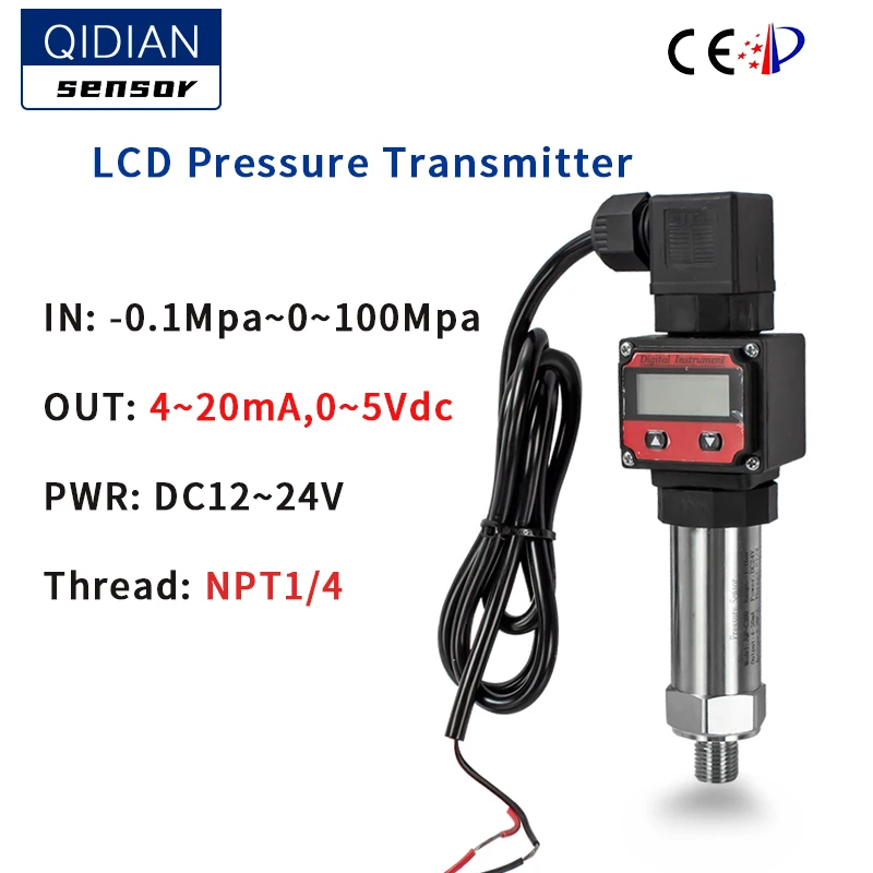 

Датчик давления NPT1/4, датчик давления 4-20 мА 16 МПа, датчик давления для жидкости и воды