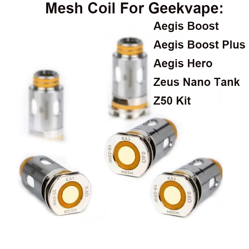 

Replacement Mesh Coil for Geekvape Aegis Boost Aegis Boost Plus Hero Zeus Nano Tank Z50 Kit Coil Head B Series Coils Core 5PCS