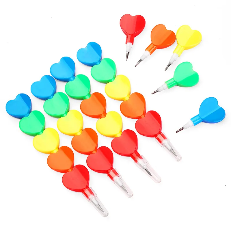 

Building Block Splicing Pencils Detachable Peach Shaped 5-color Pencils Children's DIY Assembled Pencils Student Stationery