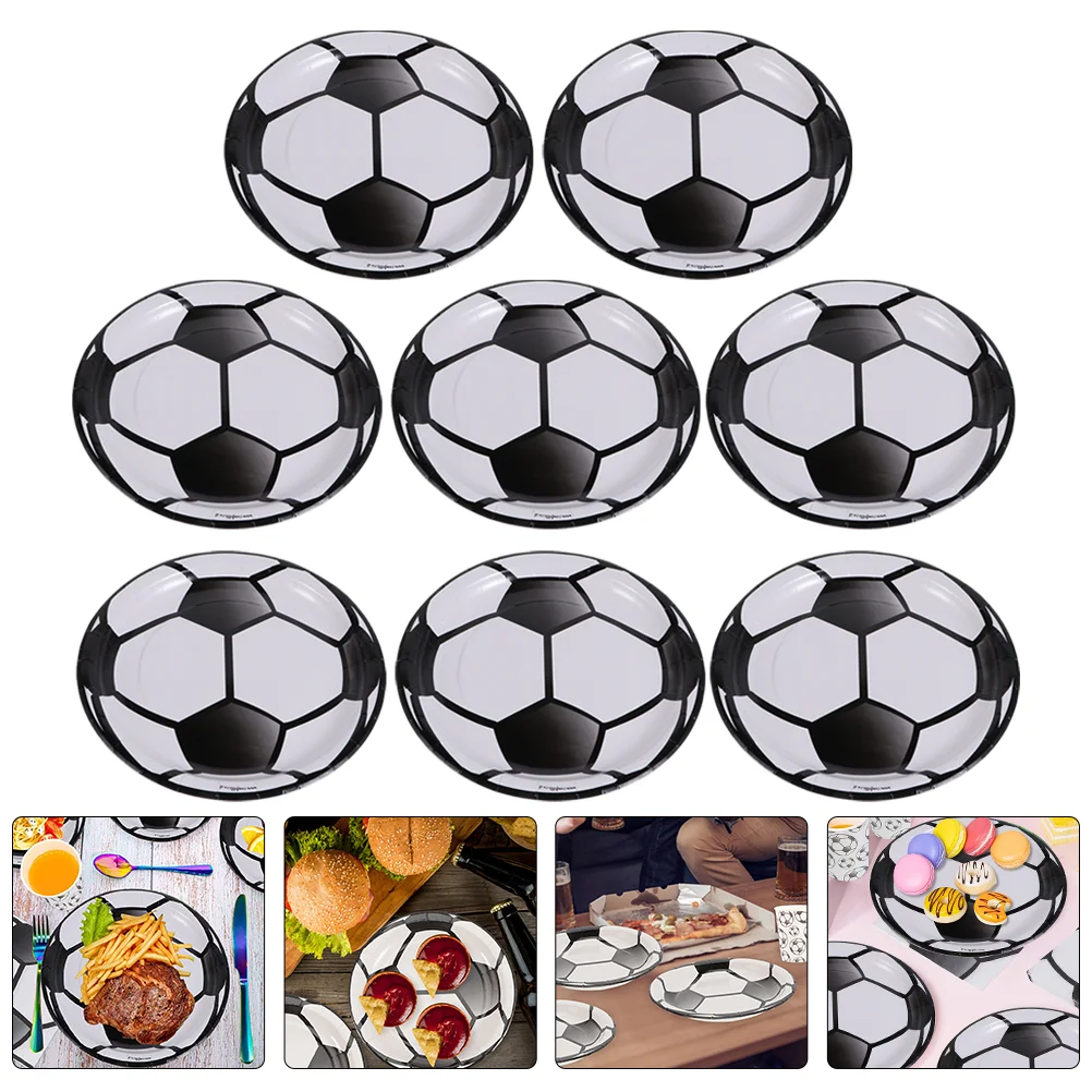 8 шт. декор футбольная бумажная тарелка посуда вечерние тарелки обеденная