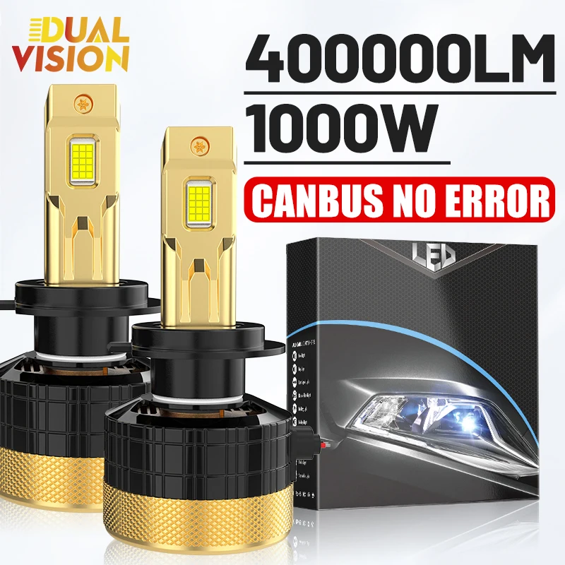

Лампы для автомобильных фар Dualvision 400000LM 1000W K7C K5C H7 светодиодный Canbus H1 H4 H11 HB3 9005 HB4 9006 H8 9012 HIR2, 30 шт. CSP