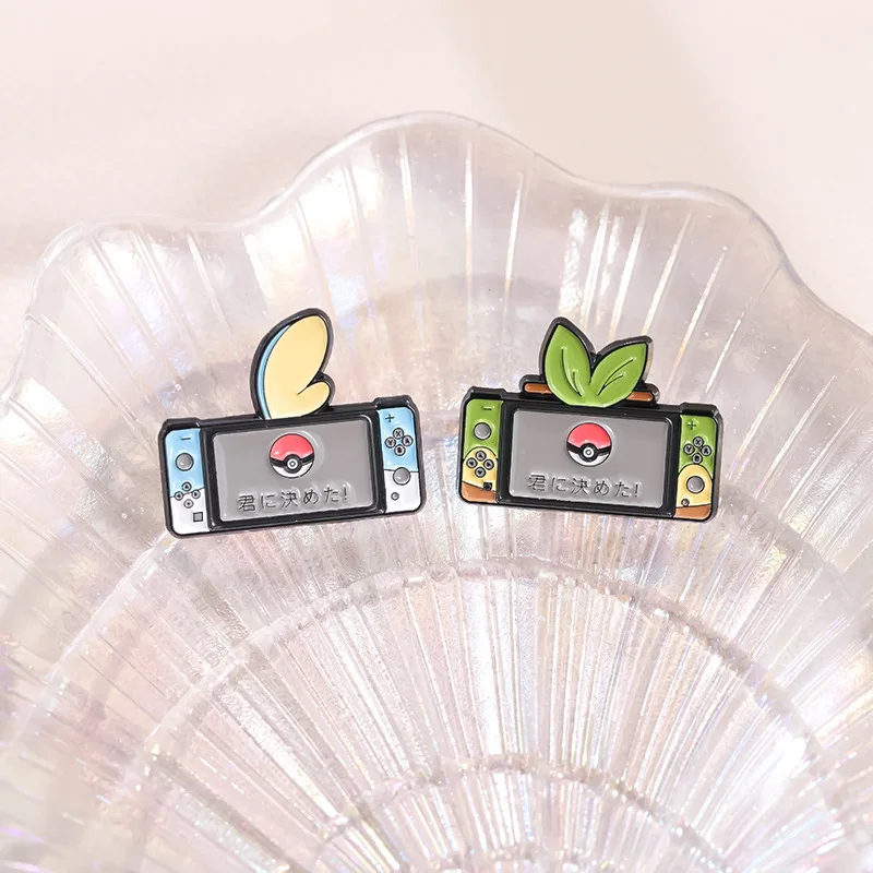 Милые эмалированные булавки Pokemon креативная игровая машинка искусственные