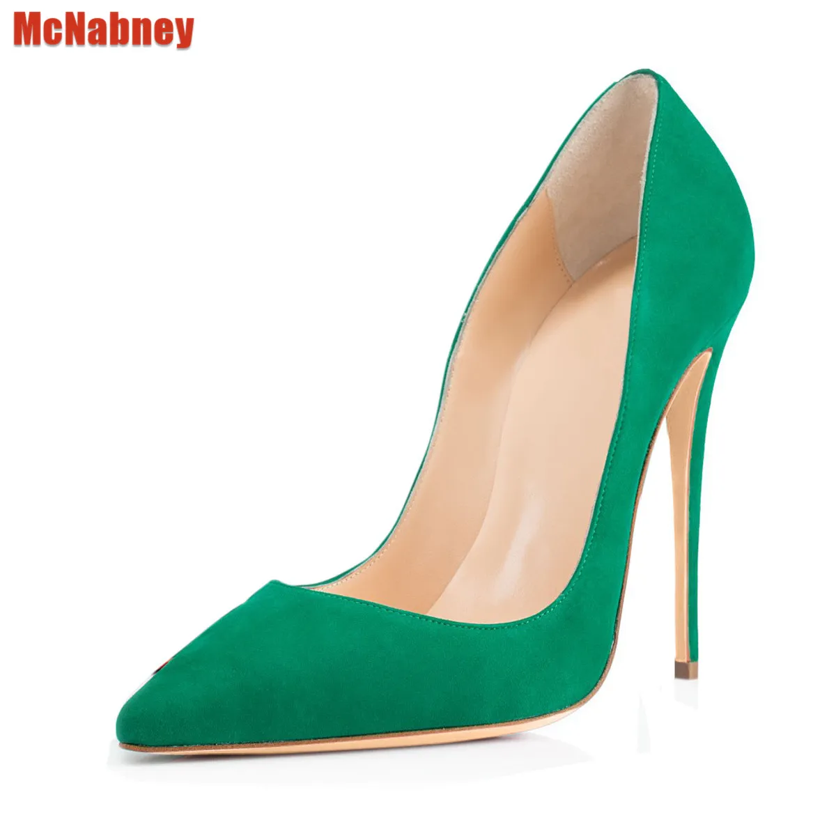 Stiletto Shoes Heel Womens Pumps Suede Super High Heels Fetish Fashion Woman Pointed Toe Spike Heels Green Black Burgundy Shoes