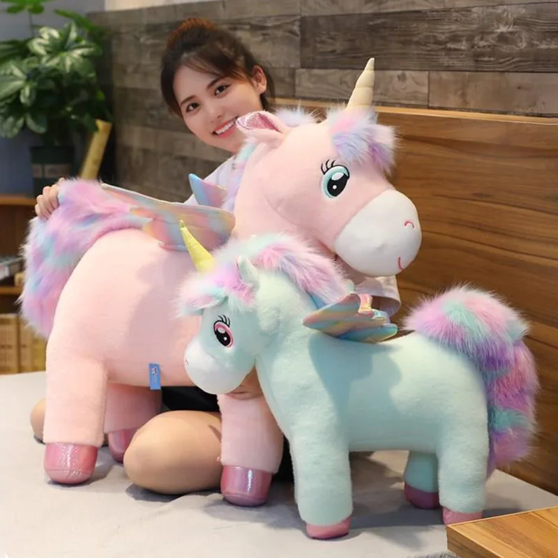 Плюшевая игрушка единорог с крыльями