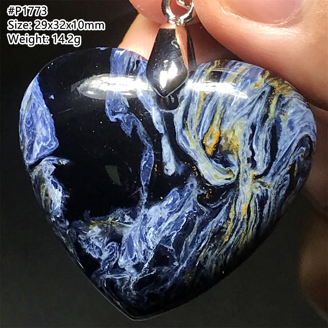 Подвеска из натурального синего пьестерсита для женщин мужчин красивый подарок