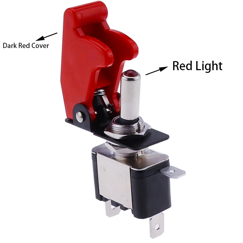 

Красный светодиодный кулисный переключатель 12В 20А
