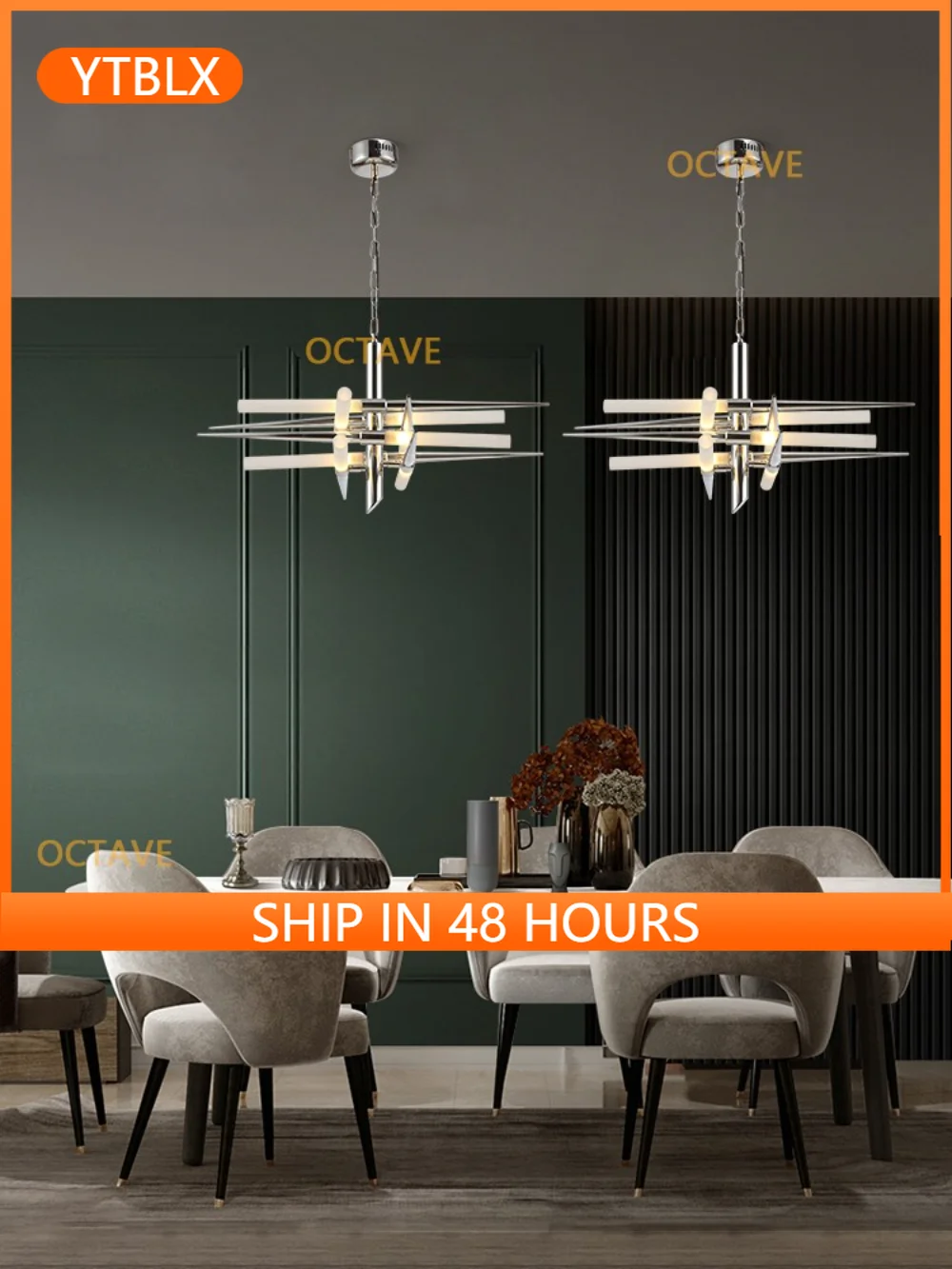 

Роскошные люстры для столовой, гостиной, серебряные посеребренные Позолоченные осветительные приборы, креативная Люстра для спальни, вилл...