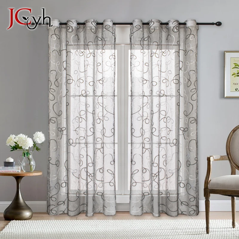 Роскошные прозрачные тюлевые занавески для зала гостиной кухни Занавески Из