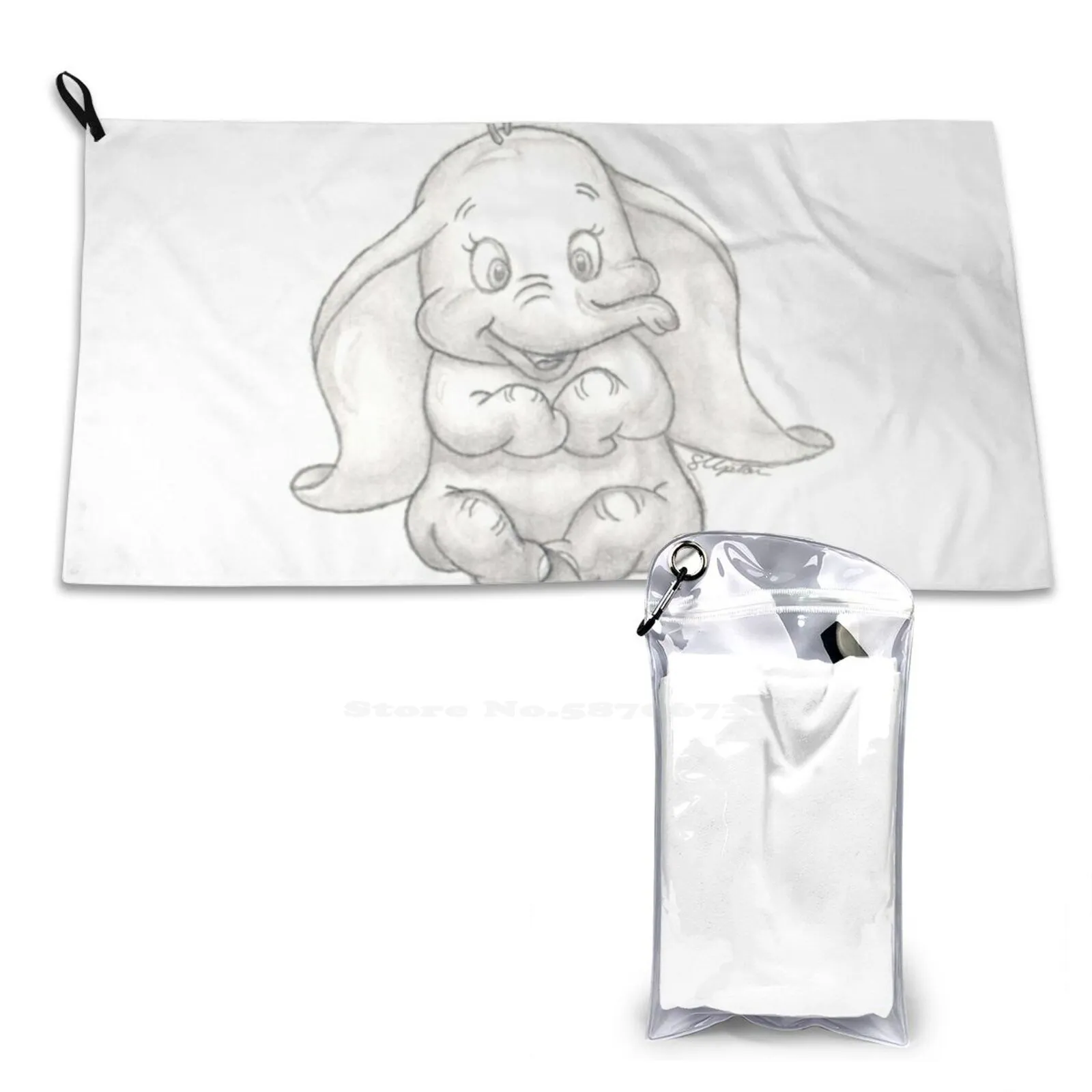 S Home Outdoor Cute Adorable Elephant Black And White Grey Graphite