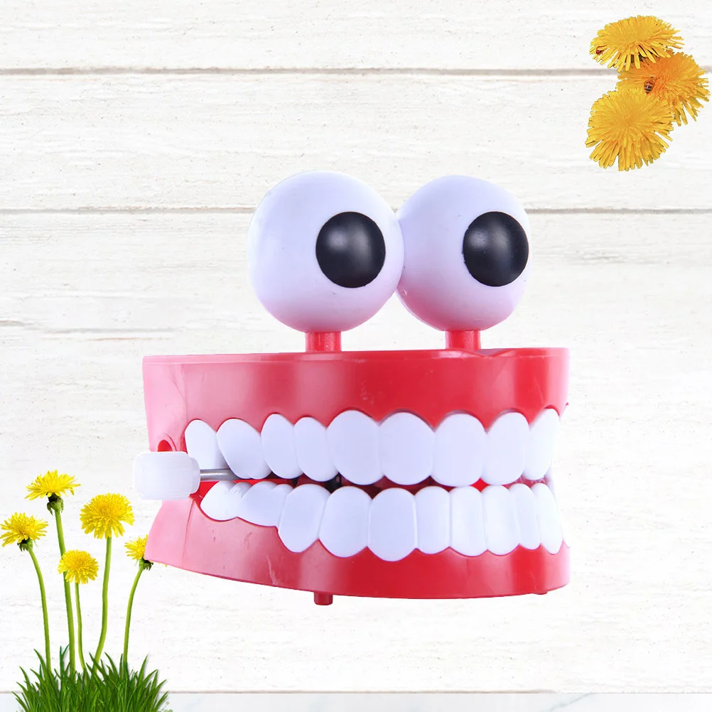 

Clockwork Teethbig Funny White Novelty Party Bag Gift Chomping Stuffers Eyes Boys Creative Girls Spoof Children Cartoon Office