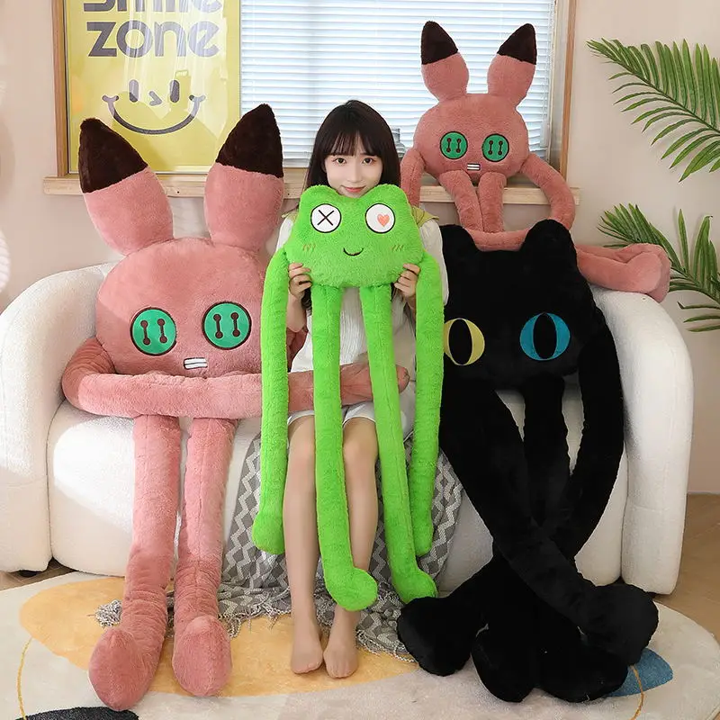 100-200CM Creative Octopus Long Pillow Funny Rabbit Frog Cat Long Claws Plush Toys Sofa Bed Cushion Appease Dolls for Children