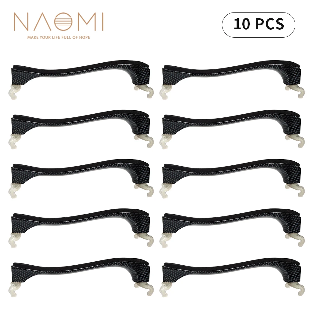 Violino tipo Universal Luz de Fibra Naomi Carbono Olhar Ombro Resto 4 – 3 Segurança Macia Fácil Usar Acessórios Violino 10 Pçs