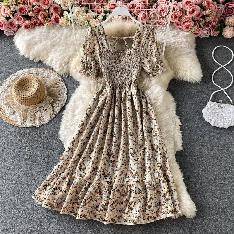 Мини-платье женские платья трапециевидной формы Vestidos с квадратным воротником и