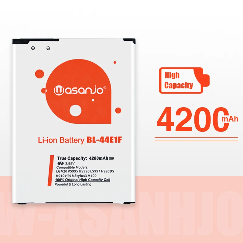 

Original High Capacity Battery BL-44E1F BL 44E1F For LG V20 H990 F800 VS995 US996 LS995 LS997 H990DS H910 H918 4200mAh