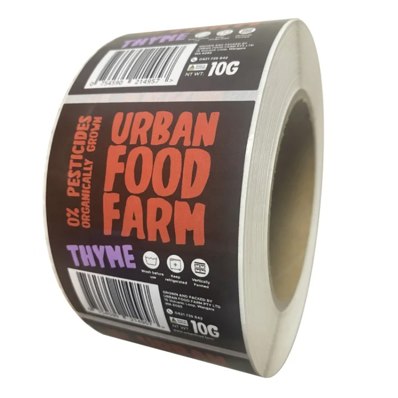 

Label Sticker Custom Printed Roll Waterproof Adhesive Vinyl Sticker Label For Coffee Bags