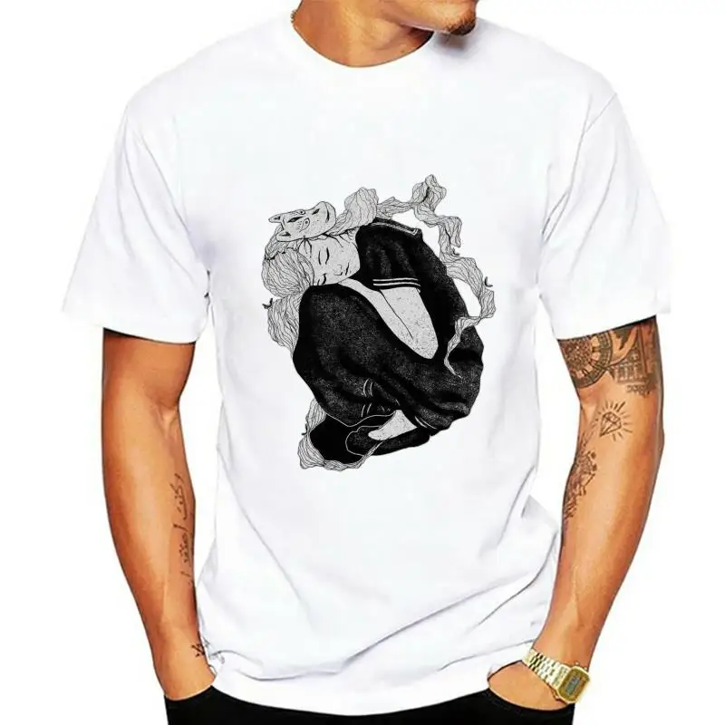 

Anime shirt Japanese shirt school girl Kitsune Manga tee Unisex Girl sizes Hand Screen printed
