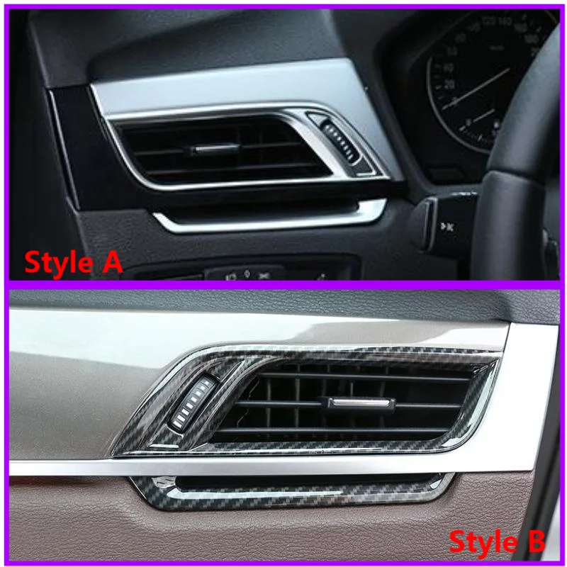 

ABS Carbon Fiber Chrome Car Side Air-Conditioning Vent Cover Trim For BMW X1 F48 2016-2018 X2 F47 2022