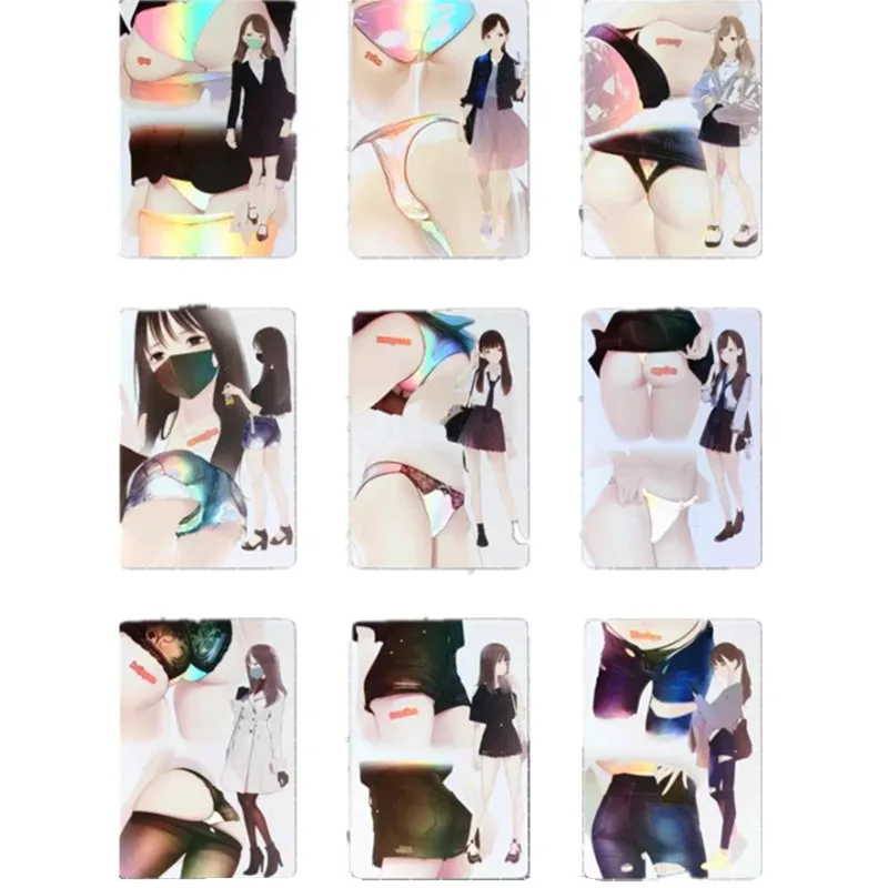 

9pcs/set Anime Guilty Storyboard Series ACG DIY JK Miniskirt Student Sexy Girl Card Classic Game Toy Gift Collection Card