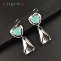fashionable and beautifully shaped turquoise earrings anniversary statement jewelry