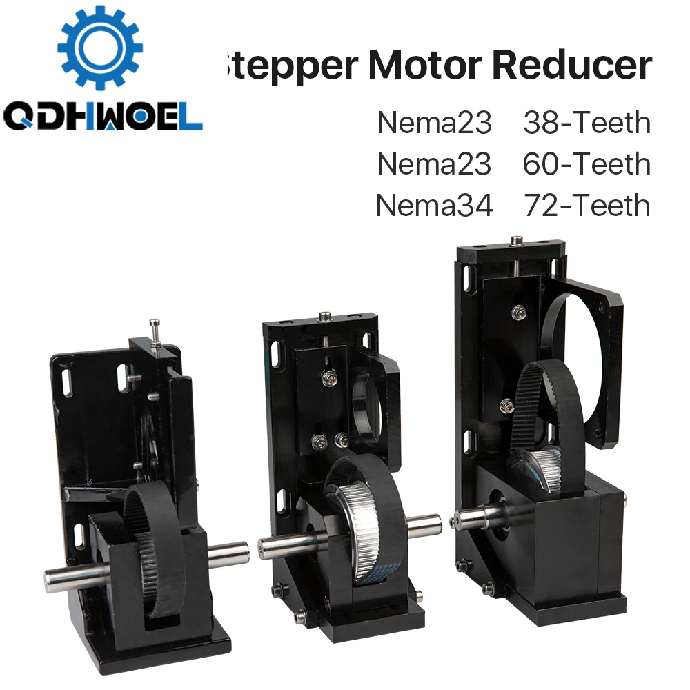 

QDHWOEL Stepper Motor Reducer Nema23 38-Teeth/ Nema23 60-Teeth/ Nema34 72-Teeth for CO2 Laser Cutting and Engraving Machine