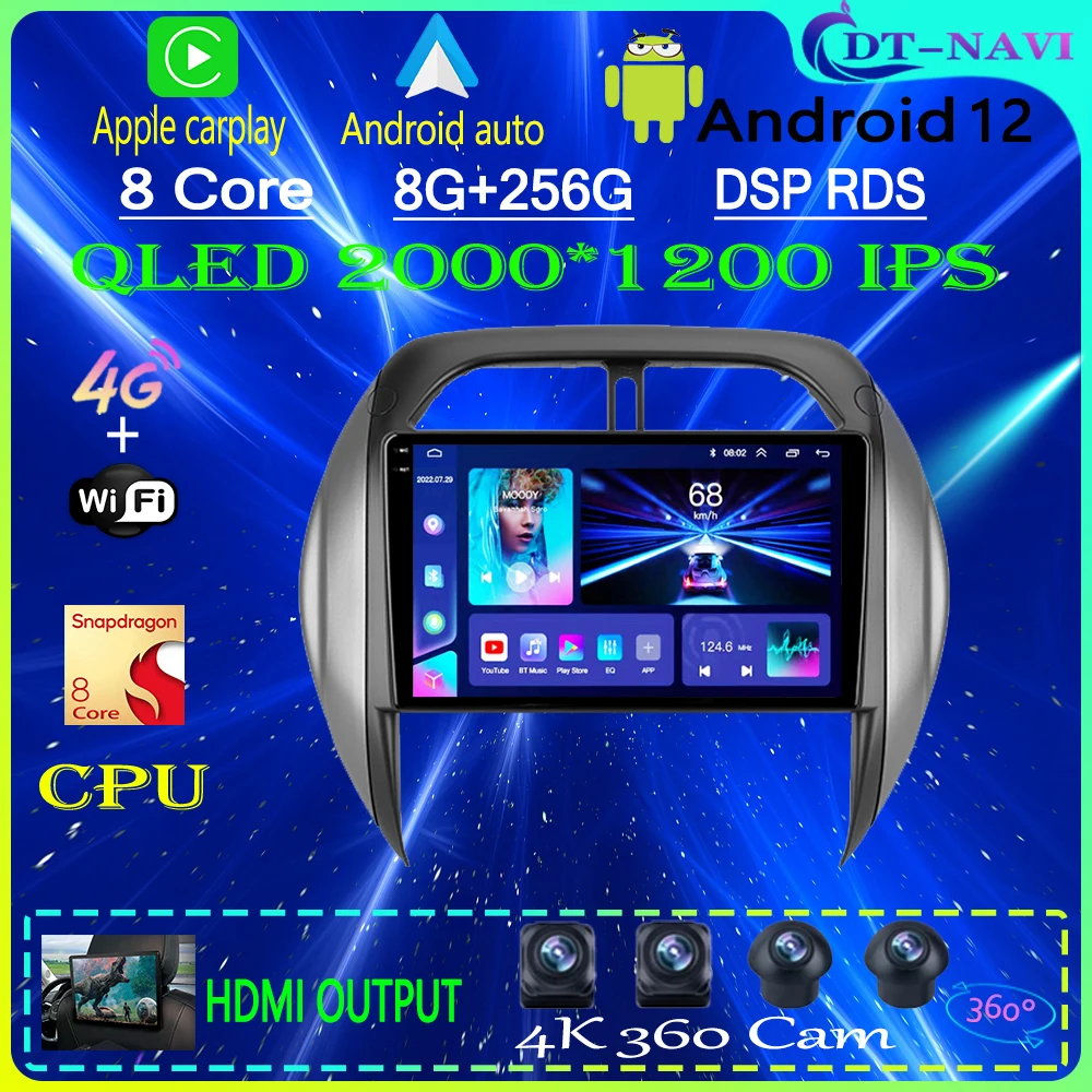 

Android 12 For Toyota RAV4 2 CA20 CA20W XA20 2003 - 2005 Car Radio Multimedia Video Player Navigation GPS BT No 2din 2 Din DVD