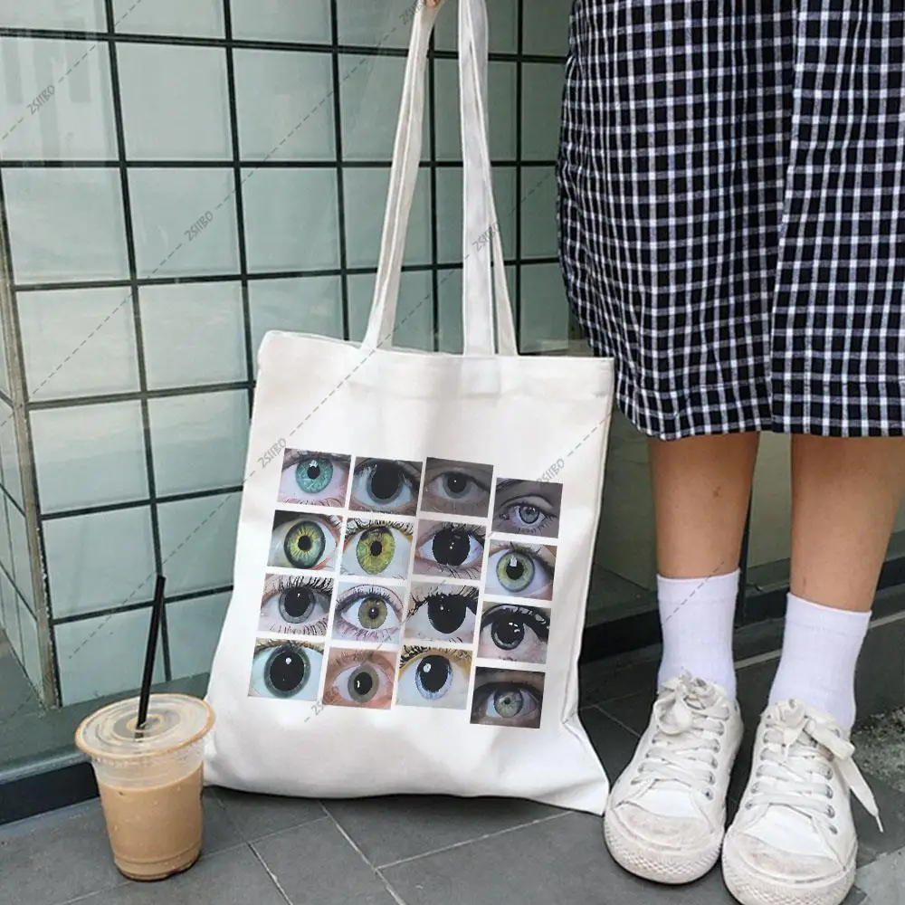 Сумка на плечо в стиле панк городская вместительная Холщовая для покупок с