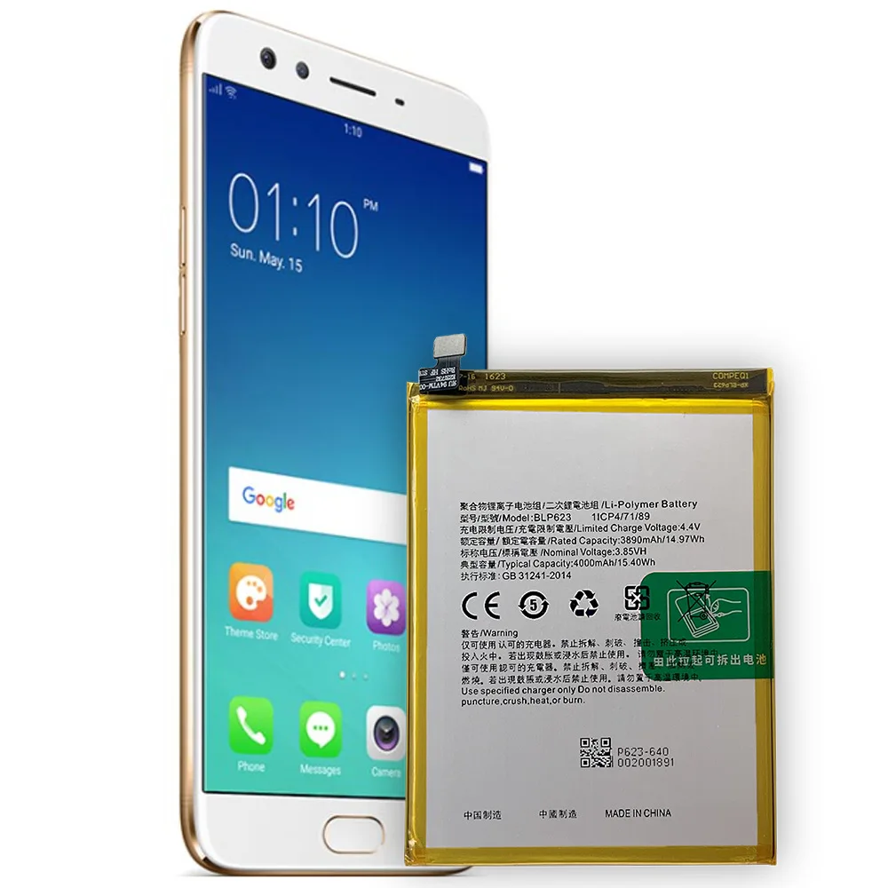 BLP623 Battery For OPPO R9S Plus F3 Plus F3+ R9SP Repair Part Original Capacity Phone Batteries Bateria