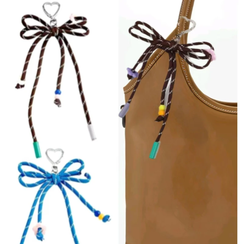 1 шт. нейлоновый брелок с бантом очаровательный плетеный креативная сумка
