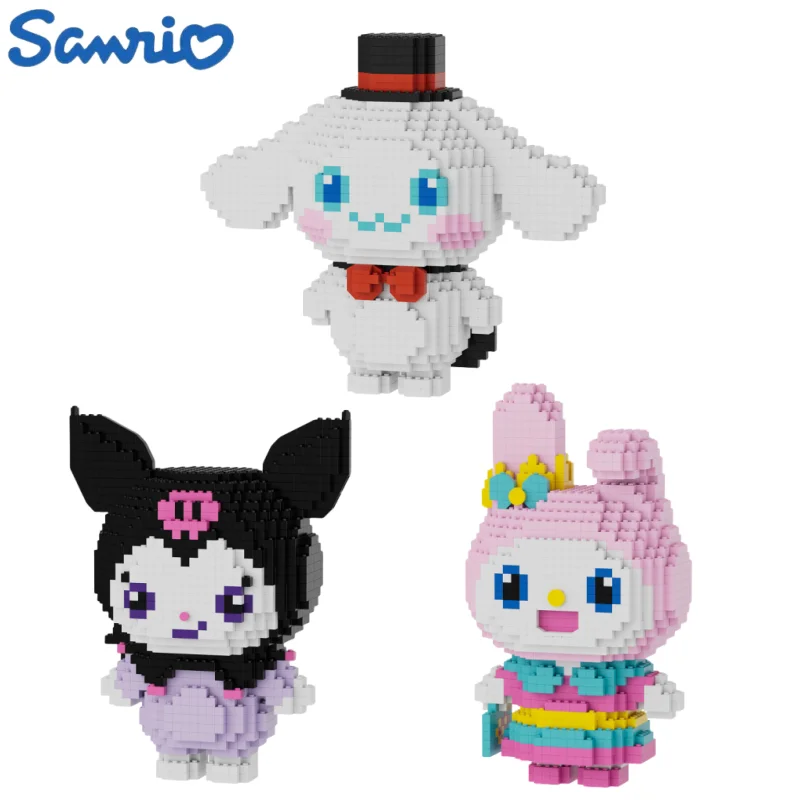 

Sanrio Series Cartoon Building Blocks Kuromi Melody Micro Particle Puzzle Building Blocks Toy For Kids Gift