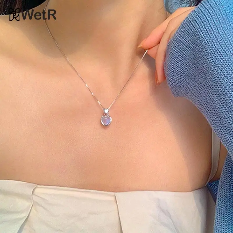 

Модное эстетическое ожерелье с подвеской в виде сердца, модный браслет-цепочка на запястье для женщин и девушек, милые цепочки, чокер, воротник, ювелирные изделия