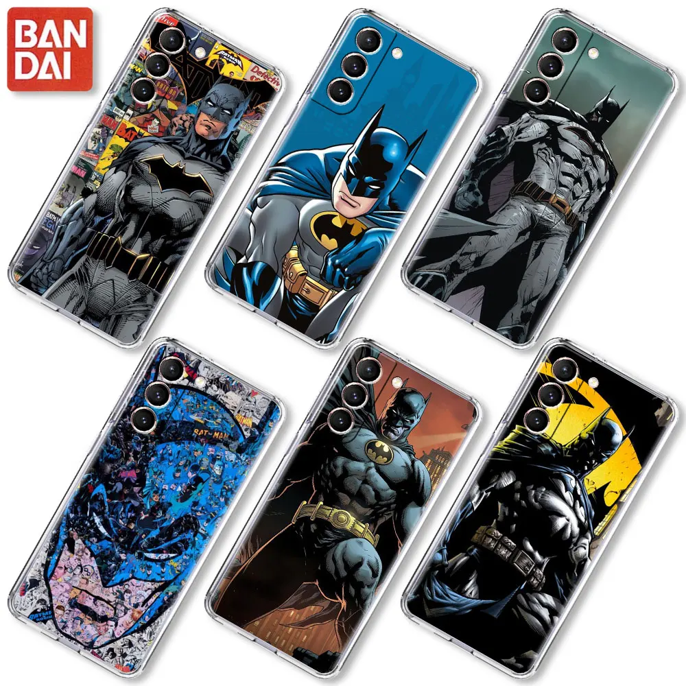 

Batman Cute Case For Samsung Galaxy S20 FE S22 S21 Plus S10 S9 Note 20 9 10 Lite Transparent Soft Phone Cover