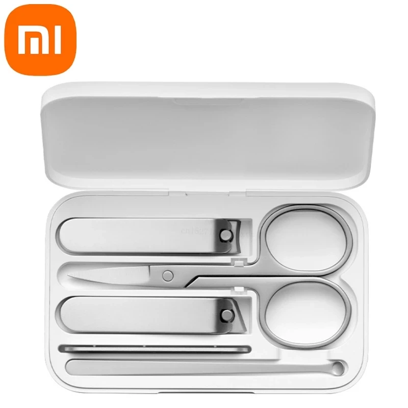 

Original 5pcs Xiaomi Mijia Portable Fingernail Toenail Manicure Pedicure Magnetic Absorption Stainless Steel Nail Clipper Set