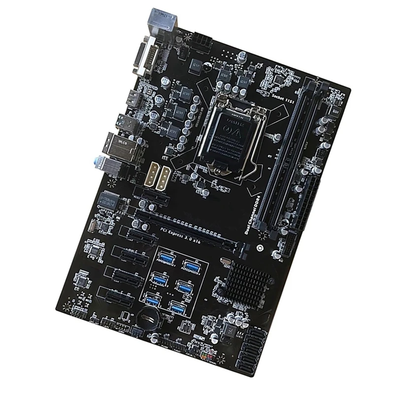 

Материнская плата B250P для майнинга BTC, 6 USB3.0 + 6XPCI-E, слот для графической карты LGA1151 65 Вт 2XDDR4 U-DIMM RAM SATA3.0 USB3.0 для 12 GPU