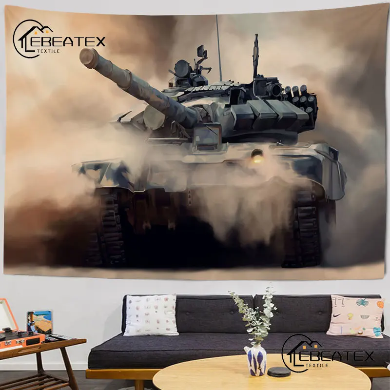 

Breaking Bad Tapestry Tank Army Exciting Fierce War Printed Background Tapestry Wall Hanging Home Decoration Backdrop Tapestries