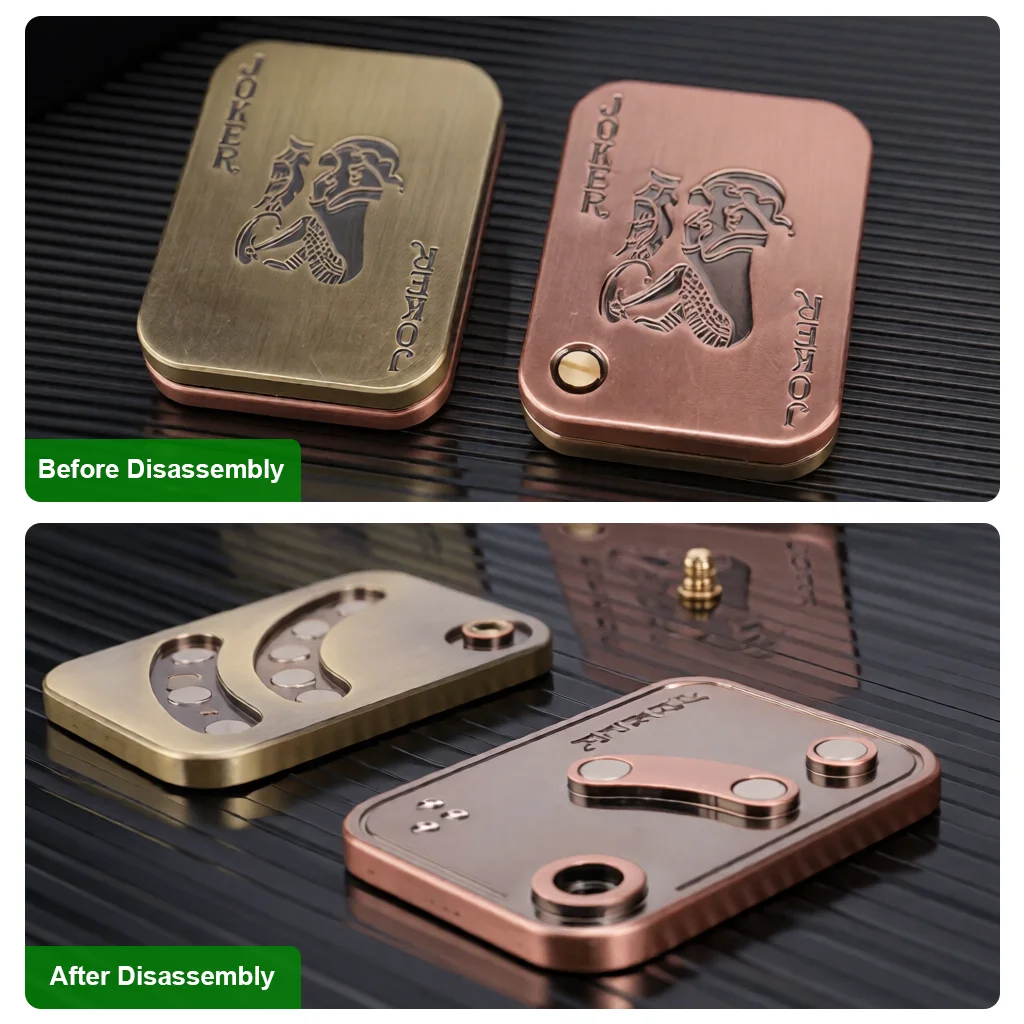 Фото Металлический EDC-слайдер-антистресс для взрослых, фиджет-игрушка, спиннер для пальцев, инструмент для снятия тревоги, портативная магнитная игра-слайдер №3