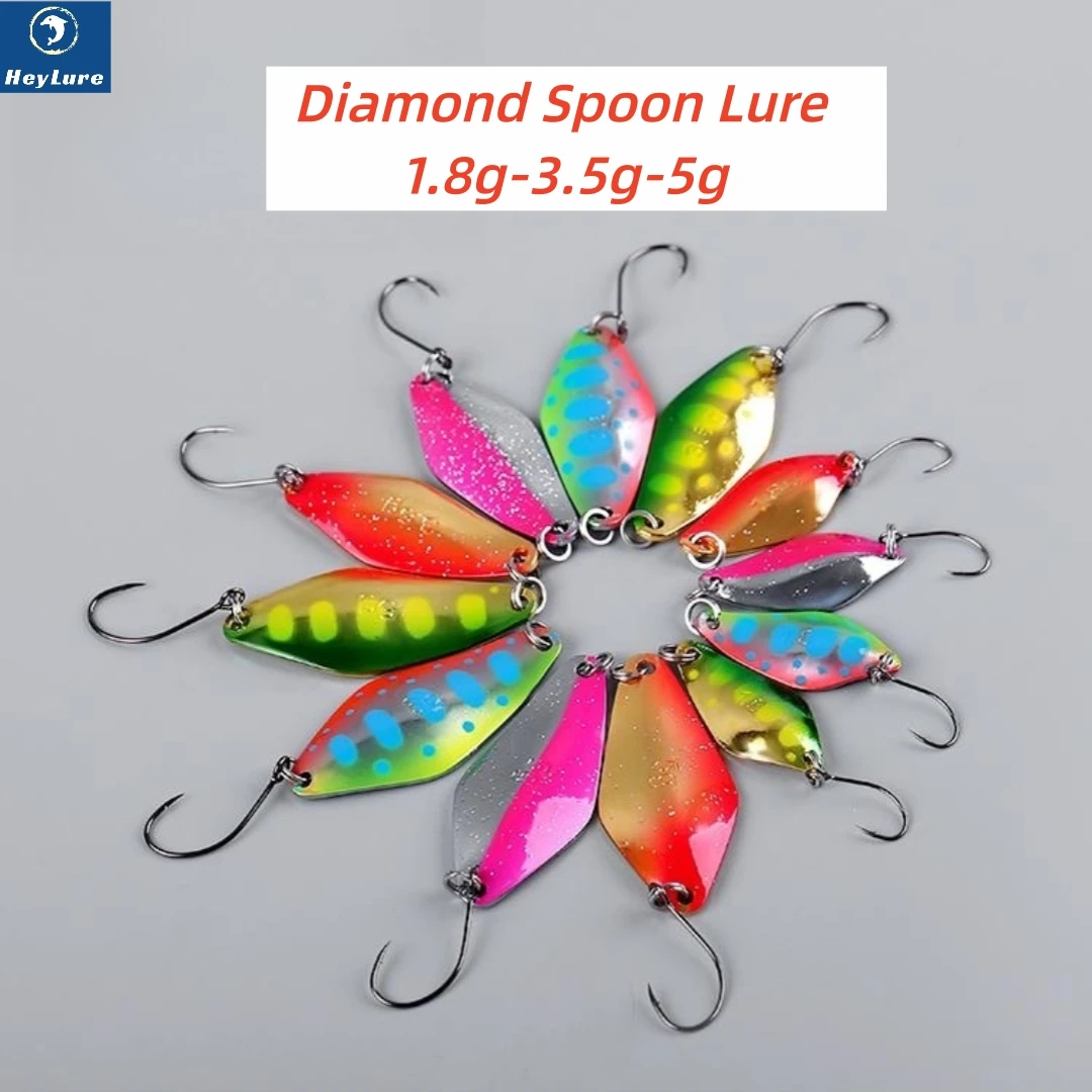 

Diamond Spoon Lure 1.8/3.5/5g Metal Blade Fishing Lure Sinking Paillette Spinner Cast Jigging Hard VIB Crank Bait Pesca for Bass