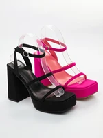 new platform cross tied sandals summer clubnight party ladies chunky heels fashion ankle strap buckle female shoes
