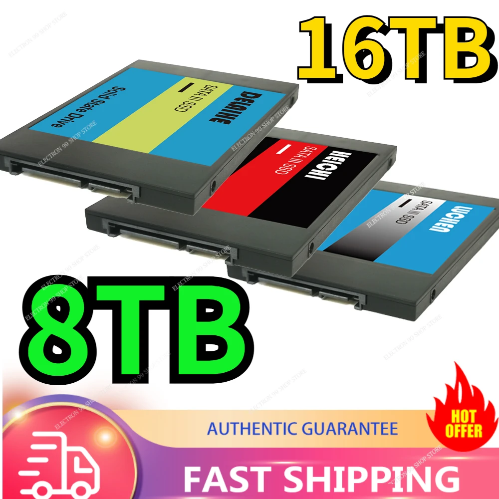 

2023 New SSD Hard Drive Disk 8TB 4TB 2TB 512gb 1TB 6TB Sata 3 2.5 Inch TLC Internal Solid State Drives for Laptop and Desktop