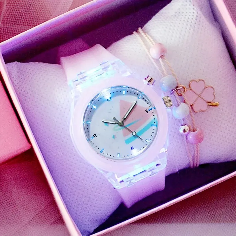 1 шт. желейные конфеты мультяшный арбуз цифровая указка кварцевые легкие часы для