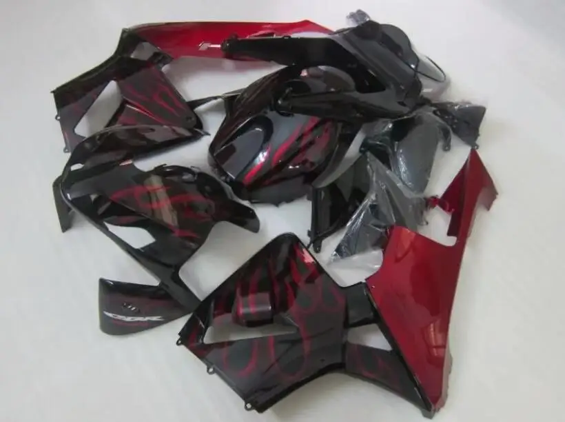 

4Gifts New ABS Whole Fairings Kit Fit For HONDA CBR600RR F5 2003 2004 03 04 Bodywork Set Custom Flame Red
