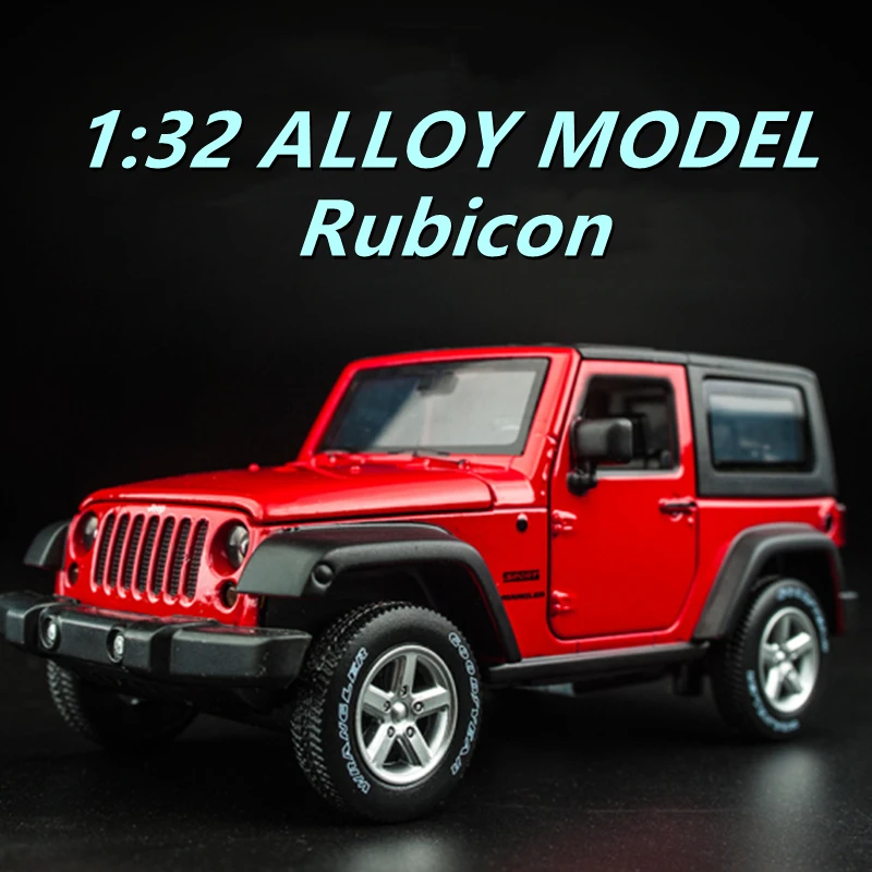 

1:32 Jeeps Wrangler Rubicon Alloy Model Car Diecasts High Simulation Exquisite Off-road Vehicles Model Collection Childrens Gift