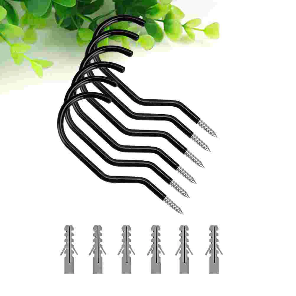 

6 Pcs Wall Mount Clothes Rack Bike Racks Hangers Bulk Vertical Hanging Hook Ceiling Hook Wall Mount Bike Hook Heavy