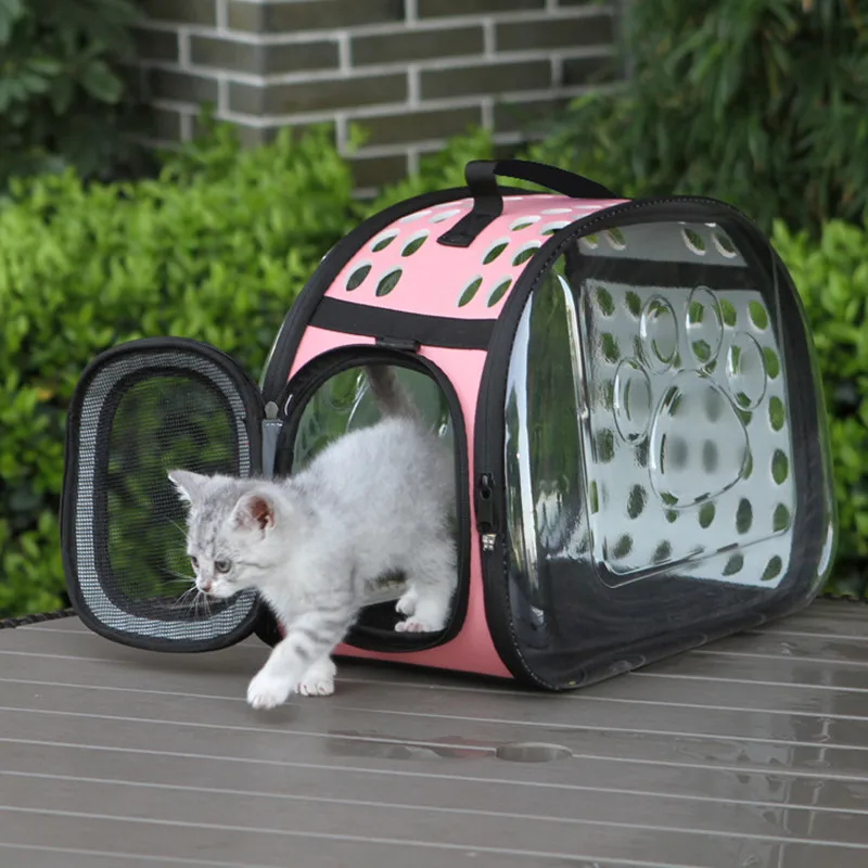 

Pet Supplies Pet Transport Bag Transparent Breathable Cat Bag Capsule Pet Backpack Portable Pet Travel Out Bag Puppy Cat Carrier