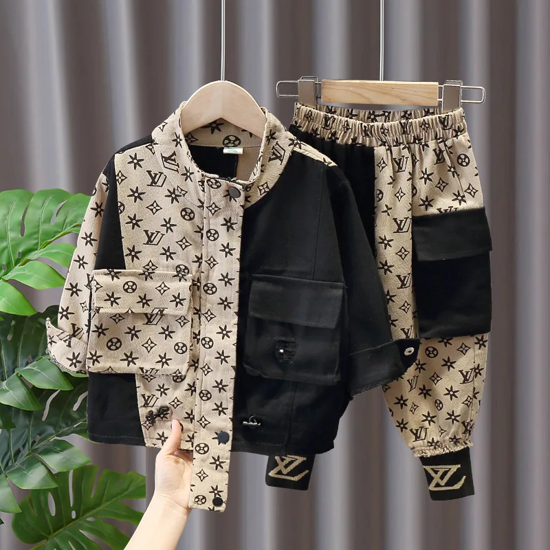 

Autumn Baby Kids Sport Casual Boys Clothes Sets for Boys Costumes Cotton Children's Tracksuit Coat+ Pants Boys 2Piece Set 2-9Y